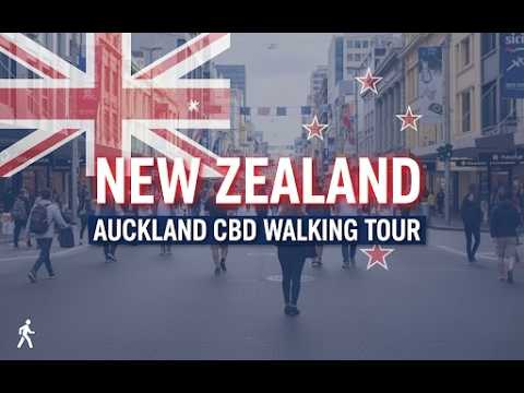 Aucklands Busiest Street, Queen Street, Auckland CBD | 4K Relaxing New Zealand Walk - 4K HDR 60fps
