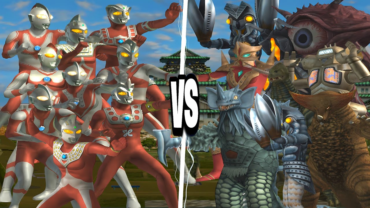 タロウ親子&メビウス vs インペライザー&キングジョー