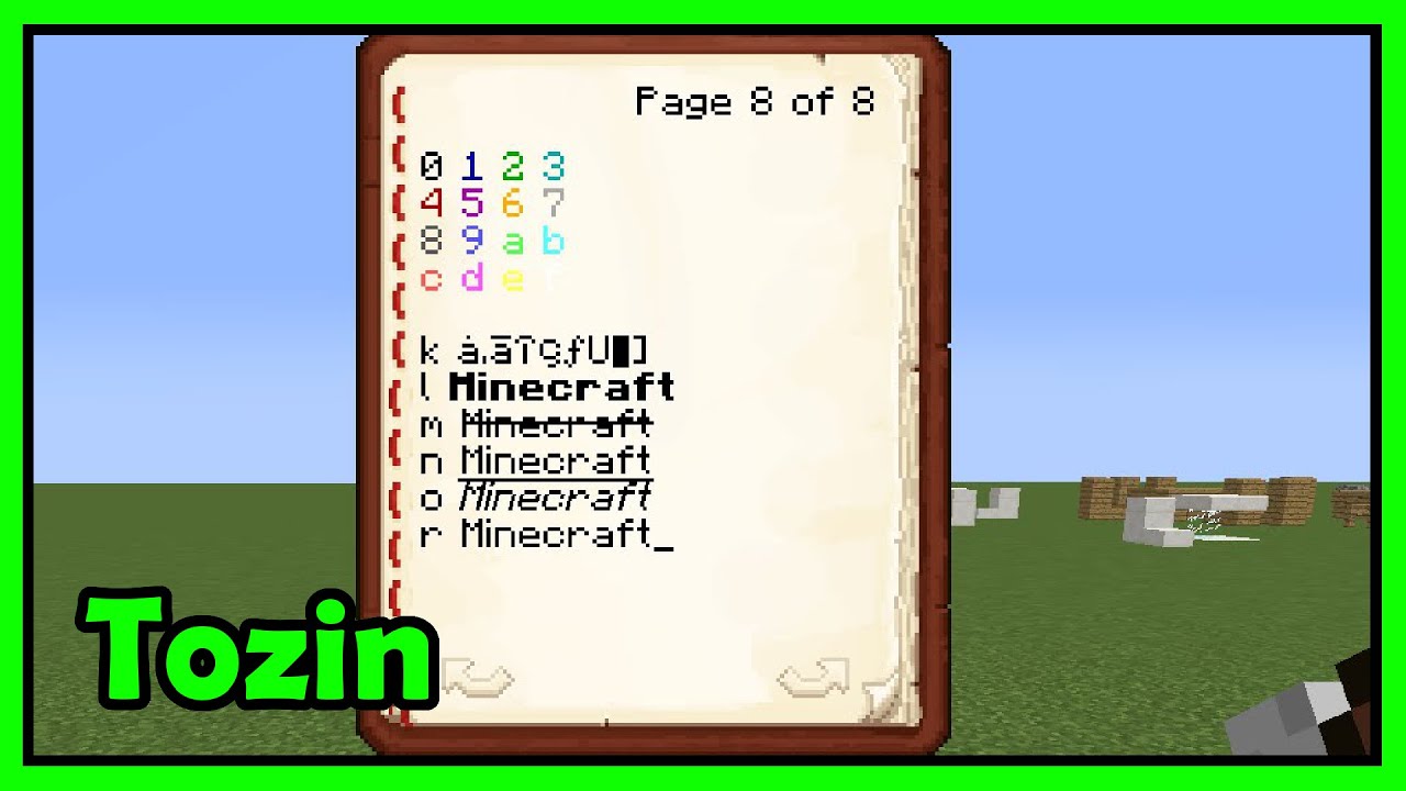 Minecraft Book And Quill Formatting BOKCROT