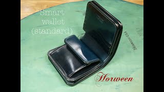 Smart wallet (standard) / Horween shell cordovan Navy