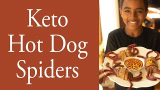 Keto Hot Dog Spiders