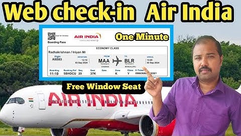 Air India Web Check in process Tamil #airindia
