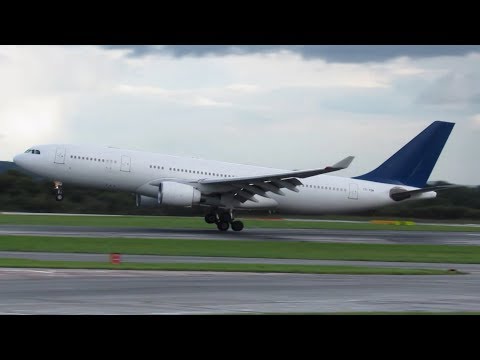 *Late Touchdown* HiFly A330 Late Landing RWY 05L at Manchester!