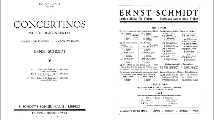 Schmidt, Ernst Violin Concertino No.3 Op.55 for vi...
