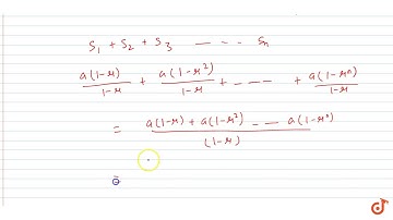 if `s_n`, denotes the sum of n terms of a GP whose first term and common ratio are `a` and `r` ...