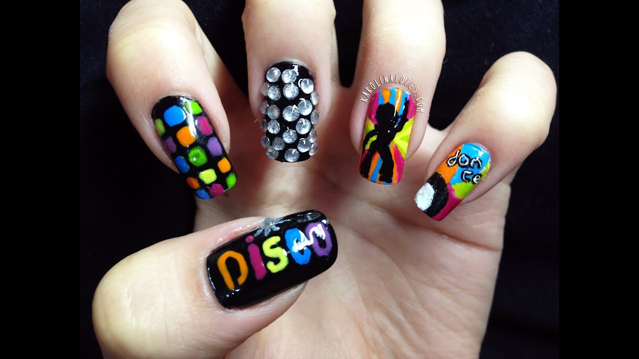 3. Glittery Panic at the Disco nails - wide 1