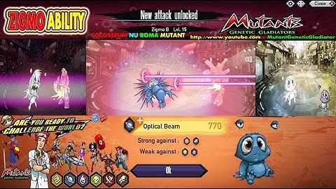 Mutant Genetic Gladiator : Zigmo Ability Level 1 - 15