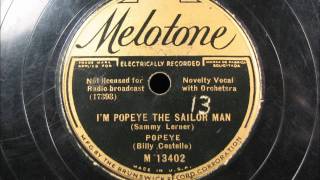 I'M POPEYE THE SAILOR MAN by Billy Costello as Popeye 1935