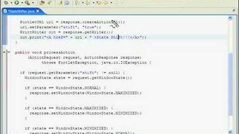 Action Processing in a JSR168 Portlet: WindowStates Tutorial