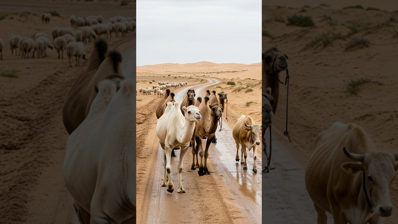 Camel Sounds 🐫 You Won’t Believe the Sound This Camel Made — Even the Cow Ran! 😱🐫 Camel Dance