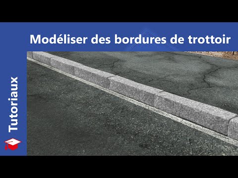 SketchUp Tutoriaux : Modéliser des bordures de trottoir