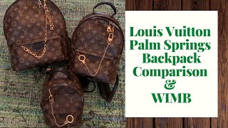 Louis Vuitton Palm Springs Backpack MM, PM and Mini Comparison and WIMB