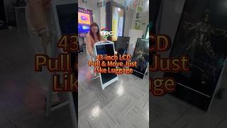 43 Inch Foldable Indoor LCD Poster Easy Pull & Go Rechargeable Digital Signage