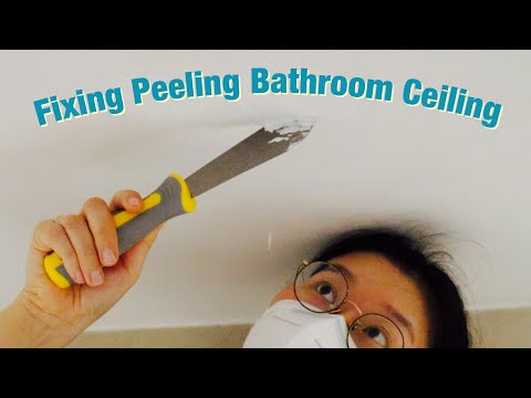 Fix Bathroom Ceiling | Girls can do EVERYTHING! | DIY during lockdown | Easy Work with Great Results