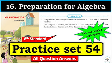 5th standard Maths Problem set 54 | Chapter 16 Preparation for Algebra | Maharashtra State Board