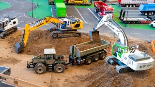 Mind-blowing RC Construction Site ACTION - RC Excavator Trucks Tractor Dozer Wheel Loader Roller...