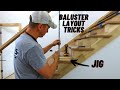 How to Layout Iron Baluster Spacing on Staircase - Wood Tread & Handrail Spindle Layout