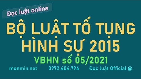 Bộ luật tố tụng hình sự - Bản full