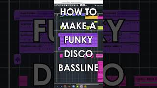 How To Make A Funky Disco Bassline #shorts