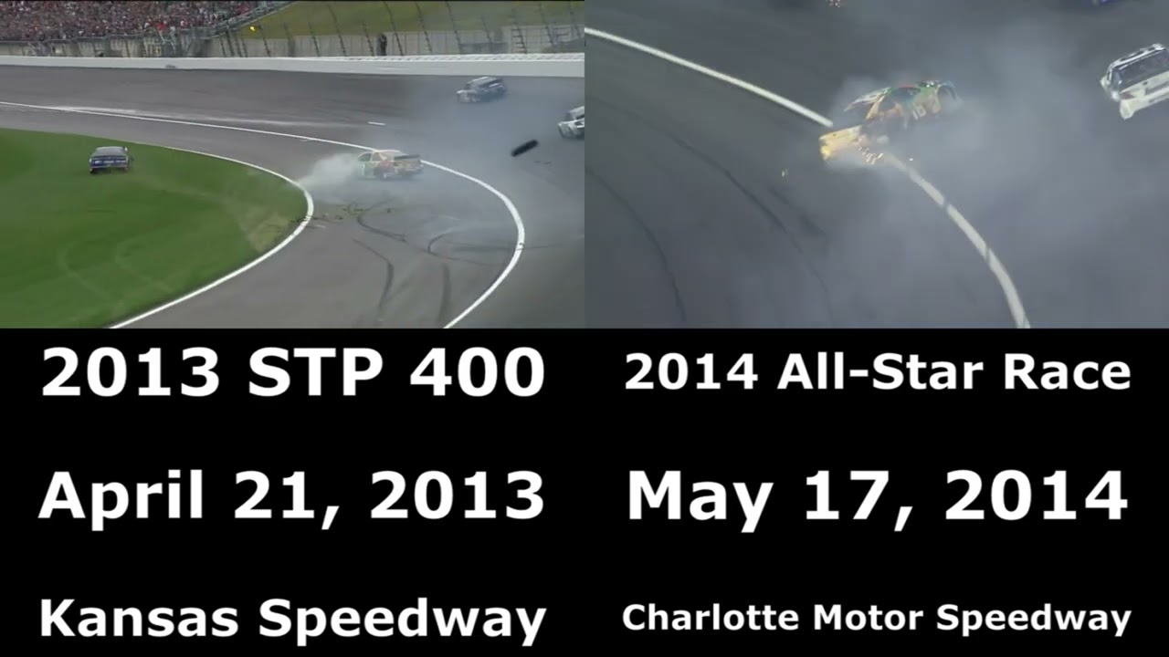 2013 and 2014 Kyle Busch and Joey Logano Crash NCC 185