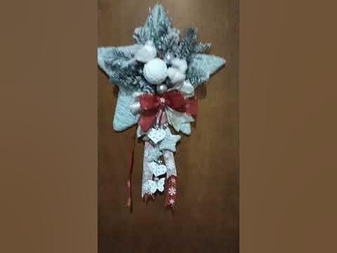 Новогоднее украшение на дверь 450 гр - YouTube