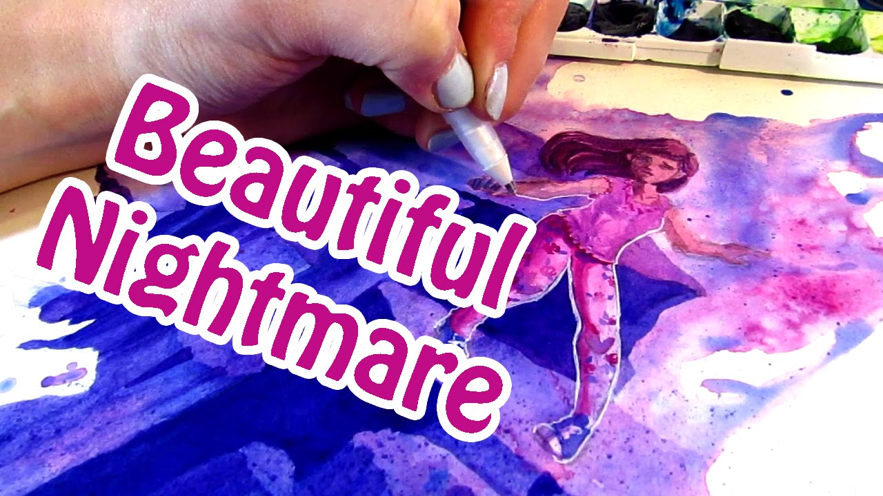 YTAC Watercolor Painting  BEAUTIFUL NIGHTMARE