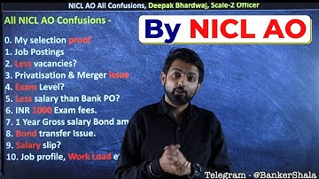 NICL AO All Confusions Cleared By NICL AO #niclao #niclaoexamlevel