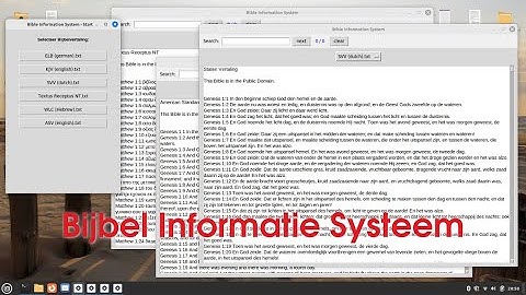 Gratis Bijbel Informatie Systeem voor Windows, Linux en Apple
