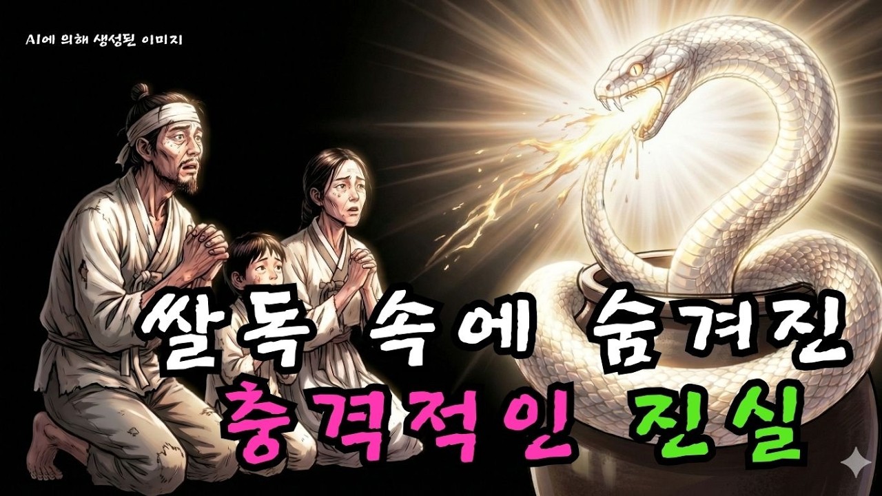 쌀독에 야생 뱀을 키웠더니, 흉년에 쌀이 떨어지자 뱀이 제 꼬리를 물어 피를 내어 가족을 살리다 | 감동 실화 | 야담 | 민담 | 야담 | 민담  |  조선시대