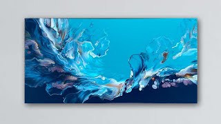 Ocean Wave Energy  AMAZING Acrylic Pour Painting