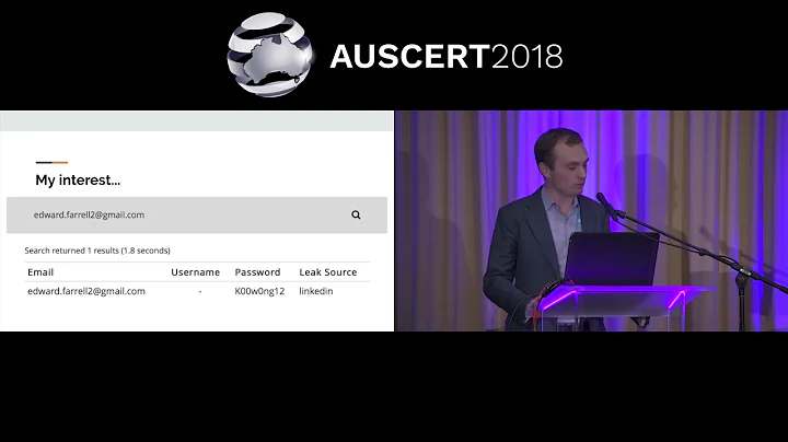 AUSCERT2018 Day 1 Edward Farrell: Reusing Breach D...