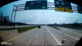 Part 6-I 76 eastbound in Ohio from Akron to mm 55