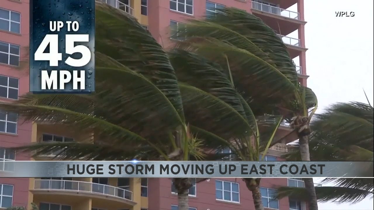 Huge storm moving up East Coast prior to holidays - YouTube