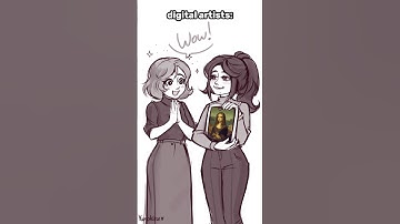 Traditional artists always have the "one layer" challenge #artmeme #animation #animated #artist #fyp