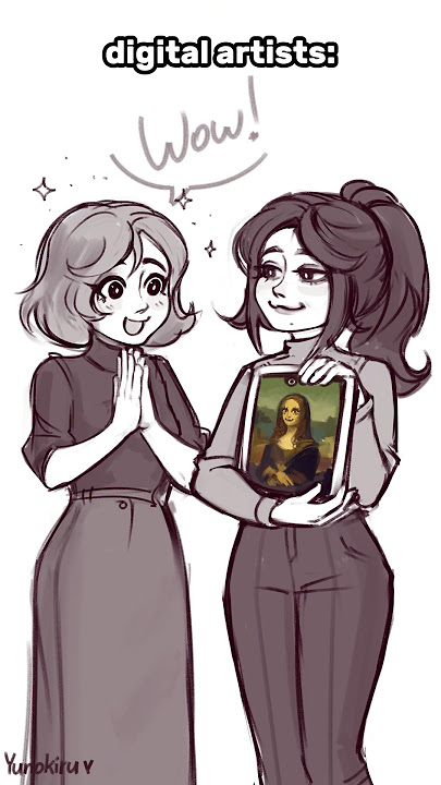 Traditional artists always have the 'one layer' challenge #artmeme #animation #animated #artist #fyp