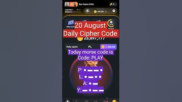 # 20 August Today Daily Cipher Code । Hamster Kombat Daily Combo Cards । Hamster Cipher 20 August