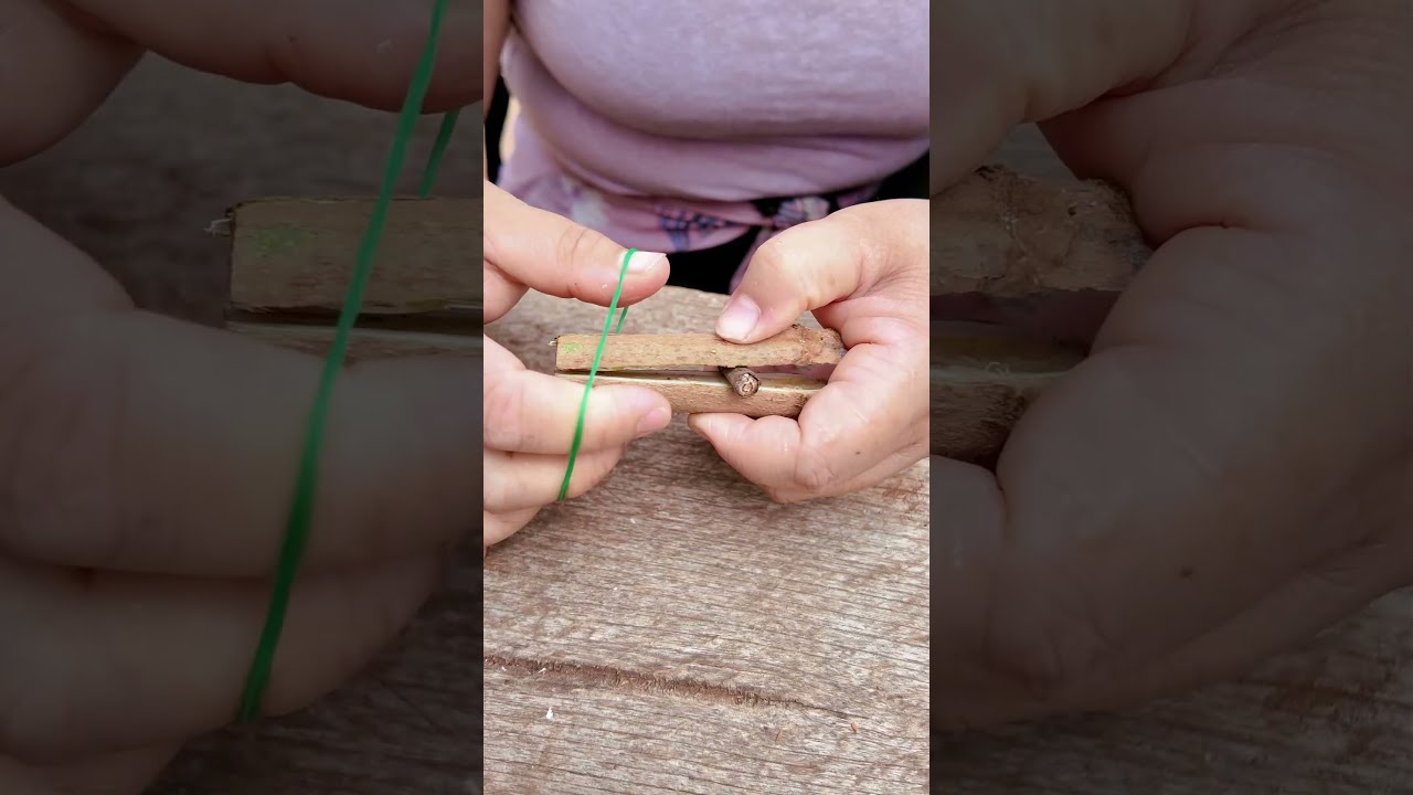 Turn Twigs Into Clothespins Easy Bushcraft Hack Survivalskills Outdoors Camping Diy