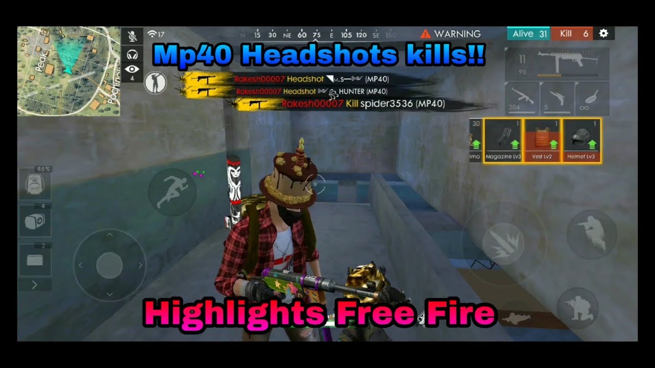 Highlights Free Fire Mp40 And Headshot Kills Montage Rakesh00007