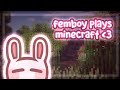 bunny femboy plays minecraft ♡ [gameplay asmr, sleep aid]