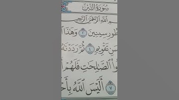 سورة التين للاطفال