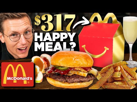 $317 McDonald''s Happy Meal Taste Test | FANCY FAST FOOD