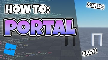 How To Make A PORTAL! | Roblox Studio
