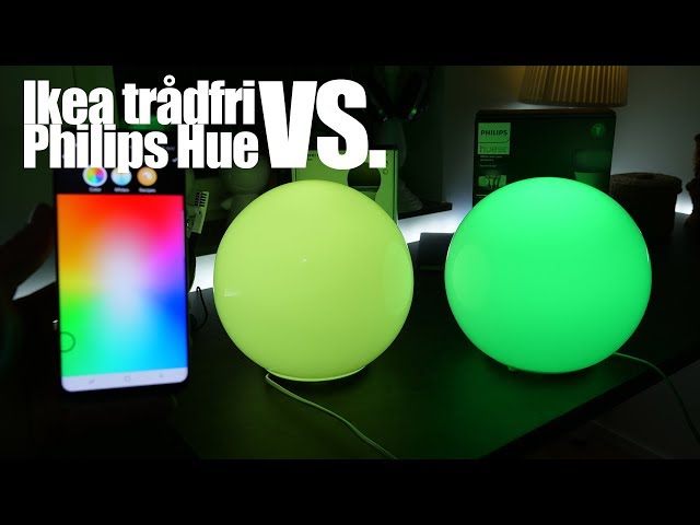 Test av smart belysning - Philips Hue vs. Ikea Trådfri - YouTube