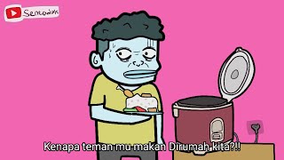 Ketika Lu Numpang Makan Dirumah Temen || Animasi Lucu Anak Sekolahan