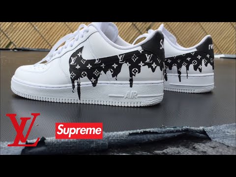 Custom Nike Air Force 1 - LV Inspired Drip Customs - Killer Crep Customz