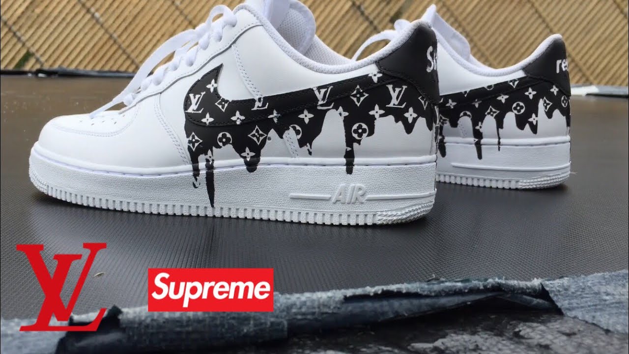 Louis Vuitton Drippy custom Nike Air Force 1 custom - YouTube