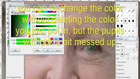 gimp tutorial changing eye color