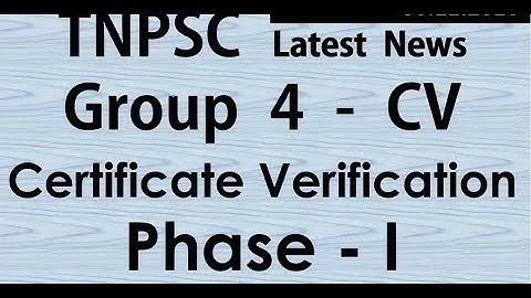Group 4 Certificate Verification upload செய்வது எப்படி?