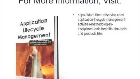 Application Lifecycle Management   Activities  Methodologies  Disciplines  Tools  Benefits  ALM Tool