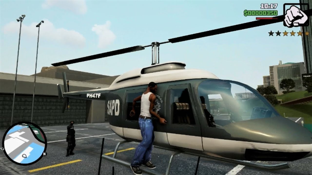 A helicopter from the game TimeShift Black for GTA San Andreas